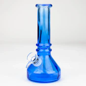6" heavy color soft glass water bong Blue
