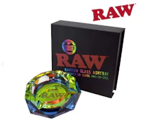Ashtray Raw Glass Rainbow