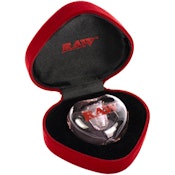RAW GLASS HEART CONE HOLDER