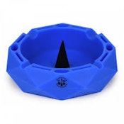 BLUE LIT SILICONE 5" ROUND ASHTRAY W/ DEBOWLER