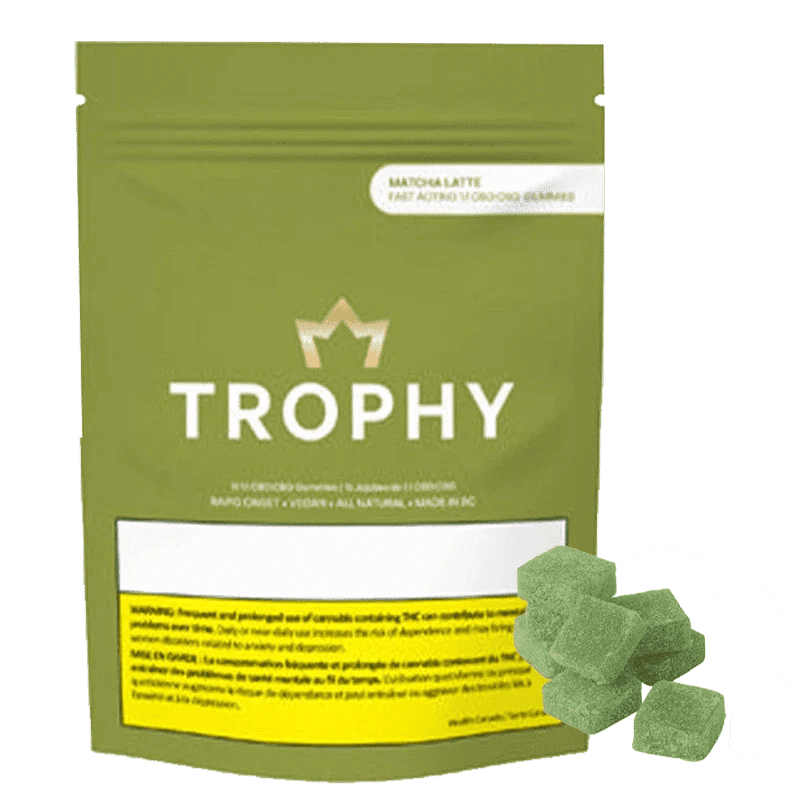 Trophy | Matcha Latte 1:1 CBD:CBG | 10x4g Gummies