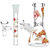 Pulsar Pizza Design Series Glass 8" Beaker Water Pipe