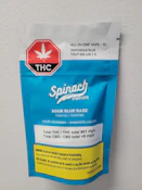 Spinach Pufferz Sour Blue Razz Liquid Diamonds 1g Disposable vape