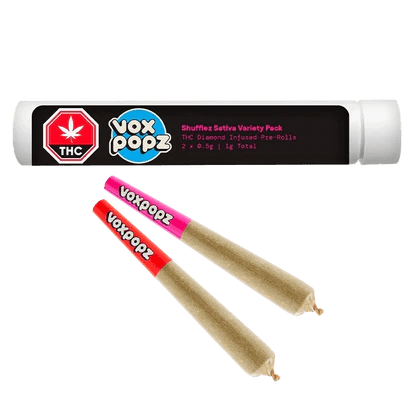 Vox Popz | Shufflez Sativa Diamond Infused | 2x0.5 Pre-Roll