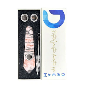 Accessories - Dream Natural Gemstone Smoking Pipe Set - Pink Zebra Jasper