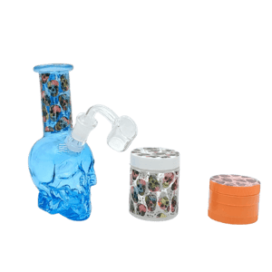 Accessories - 5 inch Skull Bong Gift Box - BLUE