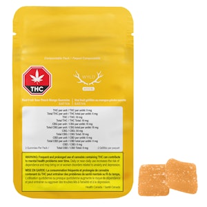 Wyld - Real Fruit Sour Peach Mango 3:1 CBG:THC 2x4g Soft Chew