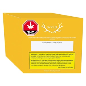 Wyld - Wyld Sour Peach Mango 3:1 CBG:THC (30mg CBG:10mg THC) Soft Chews 10 Pack