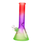 12" 7mm Iridescent Glass Bong w/ Gift Box (RED)