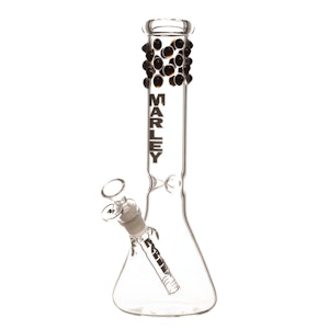 Marley - 12" 5mm Marley Bubble Beads Beaker Bong (Black)