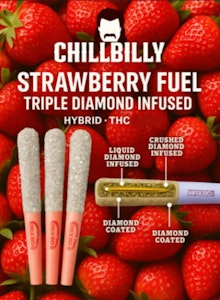 Chillbilly - Strawberry Fuel 3 x 0.45g Triple Diamond Infused Pre-Rolls Chillbilly