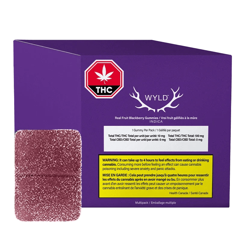 Multipack of 10 Wyld Blackberry THC 10mg THC Soft Chews