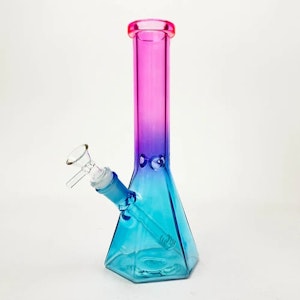 Smoking Cat Distribution Inc. - SC - 10" Two-Tone Glass Bong (Pink-Blue)