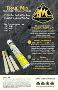 Rocky Mountain Cannabis - Rocky Mountain Cannabis Trail Mix 3x1g Prerolls