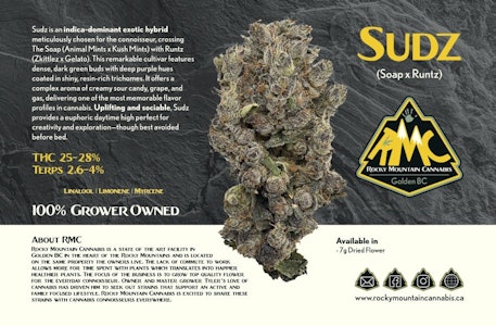 Rocky Mountain Cannabis - Rocky Mountain Cannabis Sudz 7g