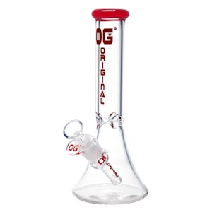 OG Original - 10" 5mm OG Original Clear Flow Bong (Red)