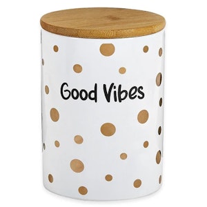 Bake Shoppe Basics - Good Vibes Stash Jar - White