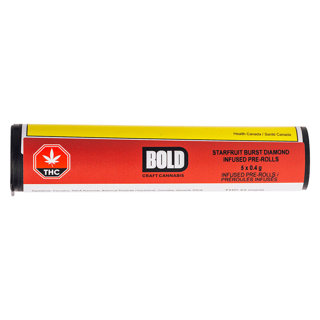 Bold- Starfruit Burst Diamond Infused 5x0.4g Pre-Rolls