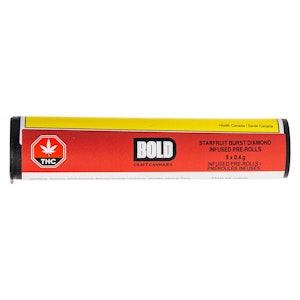 Bold Growth Inc. - Bold- Starfruit Burst Diamond Infused 5x0.4g Pre-Rolls