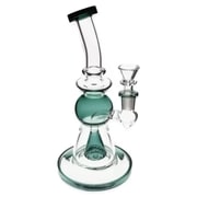 Cone Perc Sphered Bubbler Rig |  Teal or White