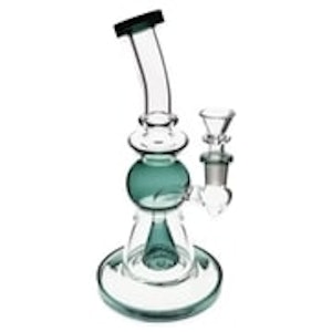 Kuston Kulture - Cone Perc Sphered Bubbler Rig |  Teal or White