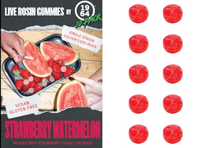 1964 - STRAWBERRY WATERMELON LIVE ROSIN THC GUMMIES MULTI (STRAWBERRY COUGH) | 10 pack