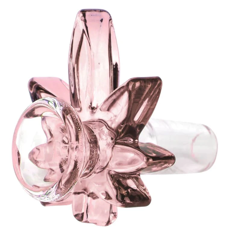 RED EYE TEK GLASS - 14MM PINK BIG LEAF PULL-OUT Main Image
