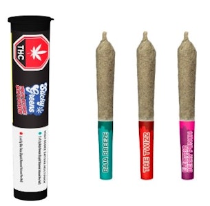 Sticky Greens - High Score Sativas Liquid Diamond Infused & Kief Coated -  Baja Breeze, Electric Berry Punch, The Twizz 3 X 0.5g Pre-Rolls
