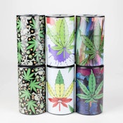 Air Tight Stash Jars with Green Leaf