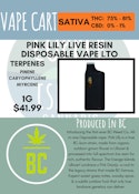 BC WEED CO - PINK LILY LIVE RESIN DISPO VAPE