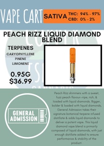 General Admission - GA - PEACH RIZZ LIQUID DIAMOND BLEND CART