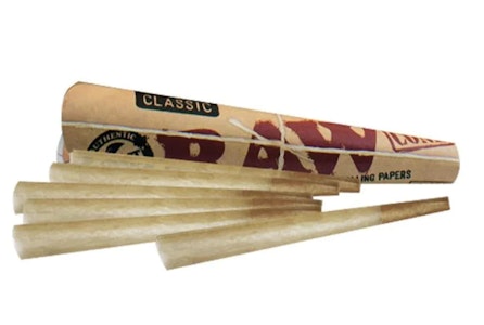 RAW - 1 1/4 Classic Pre-Rolled Cones - pack of 6