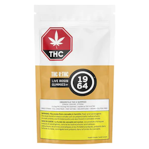 1964 - THC-V:THC ORANGE CREAMS'CLE LIVE ROSIN GUMMIES