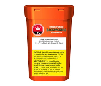 Back Forty - Backpackers - Liquid Imagination (10x0.75g)
