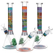 SeshGear | Technicolor Zig Wag Beaker Glass Water Pipe 14mm F / Colours Vary
