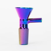 14mm Fortune Electroplated Bar Handle Glass Bowl - Dark Green Sunshine