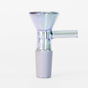 Fortune Glass - 14mm Fortune Electroplated Bar Handle Glass Bowl - Light Green Sunshine