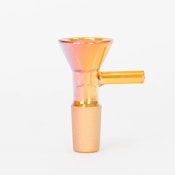 14mm Fortune Electroplated Bar Handle Glass Bowl - Wine Red