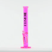 18" Castle Glassworks 9mm Straight Tube Bong - Pink