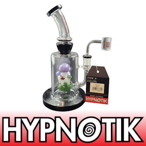 ARB Imports - HYPNOTIK 8 Inch Field Of Mushrooms Rig With Glass Banger, Black
