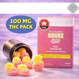 SOURZ by Spinach - 10x1 Fully Blasted Pink Lemonade Gummies