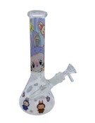 10" Labubu Character Design Glass Beaker Bong (1)