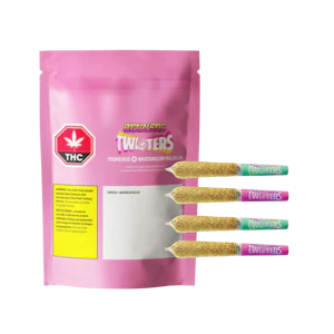 Rizzlers Twisters - Rizzlers Twisted Watermelon + Tropicoco Multipack Infused Pre-Rolls - 4 X 0.5g