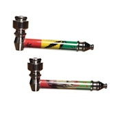 High Grade Mixed Design Large Metal Hand Pipe w/ Screens