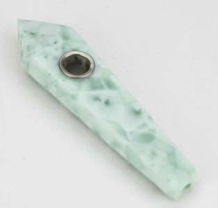 One Wholesale - Snow Green Crystal Pipe