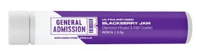 GENERAL ADMISSION - Blackberry Jam 1 x 0.5g Diamond Infused Pre-Roll