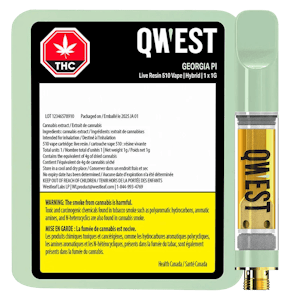 Qwest - Georgia Pi Live Resin 1g Prefilled Vape Cartridge
