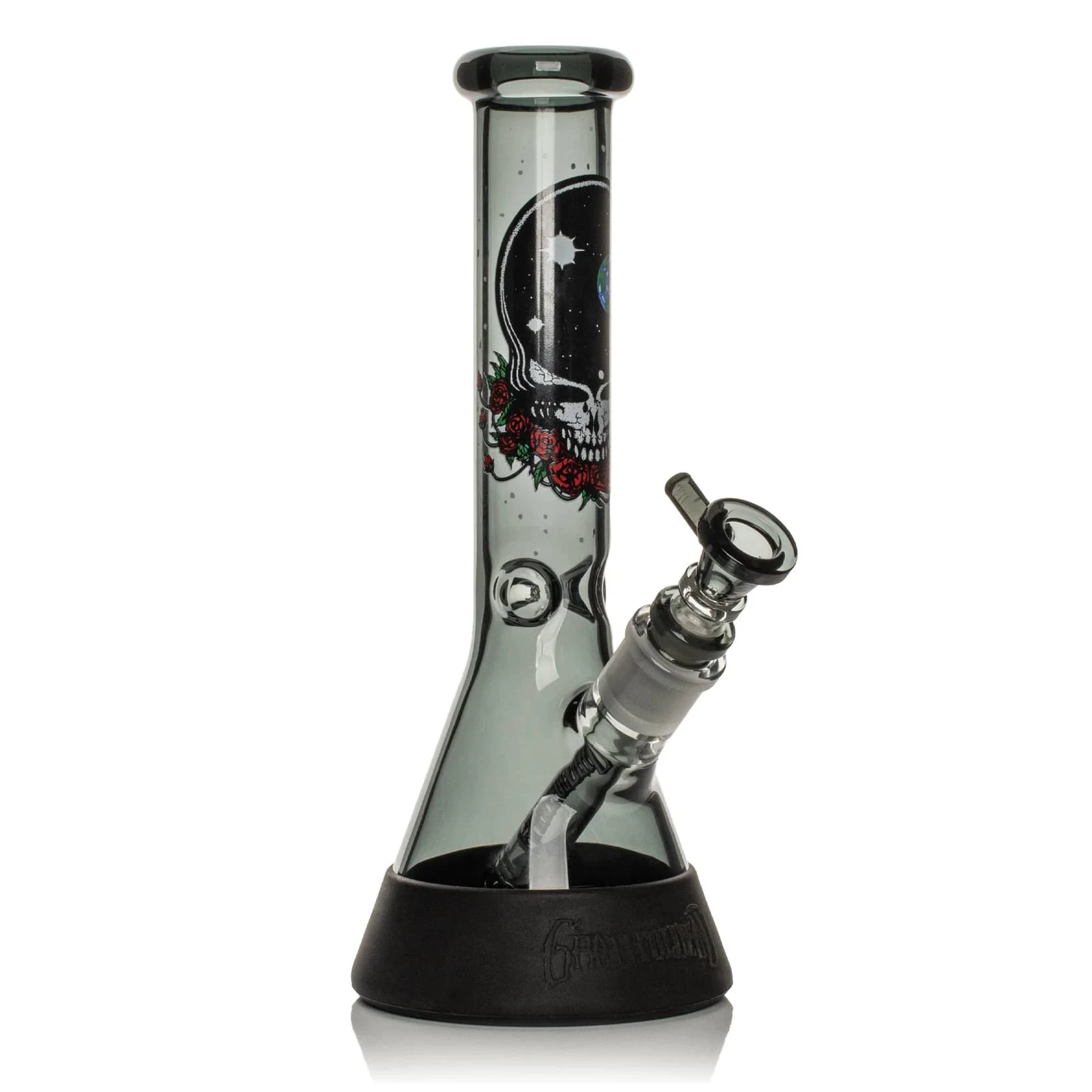 WestCoastGifts - Grateful Dead 10" Tall Space Your Face Beaker Base Water Pipe W/Silicone Base Main Image