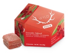 Wyld Multipack of 10  Sour Cherry THC Gummies (100mg THC) -10 x 4g