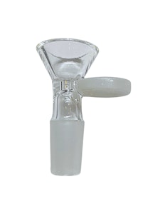 NoName - Glass Flat Handle Male Bowl | White